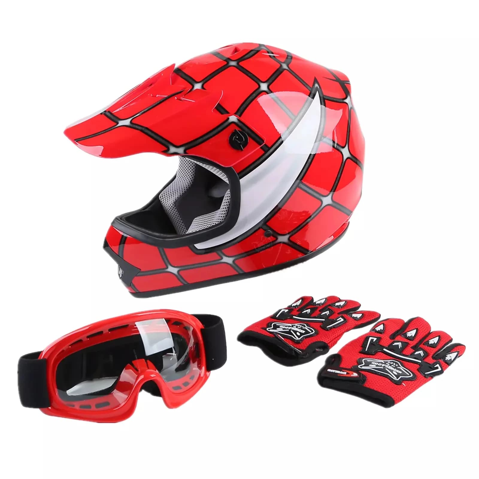 DOT Casco giovanile Bambino Bambino integrale Offroad Dirt Bike ATV S/M/L/XL