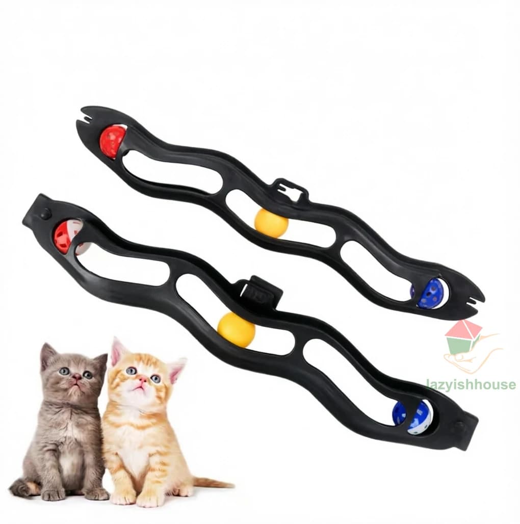 Nuovo Giocattolo per Gatti con Palla su Pista in Plastica, Accessori per Animali Domestici, Giocattolo per Gatti con Palla da Ping Pong ad Adsorbimento su Vetro per Finestra, Giocattoli Divertenti per Gatti, Giocattoli per Animali Domestici