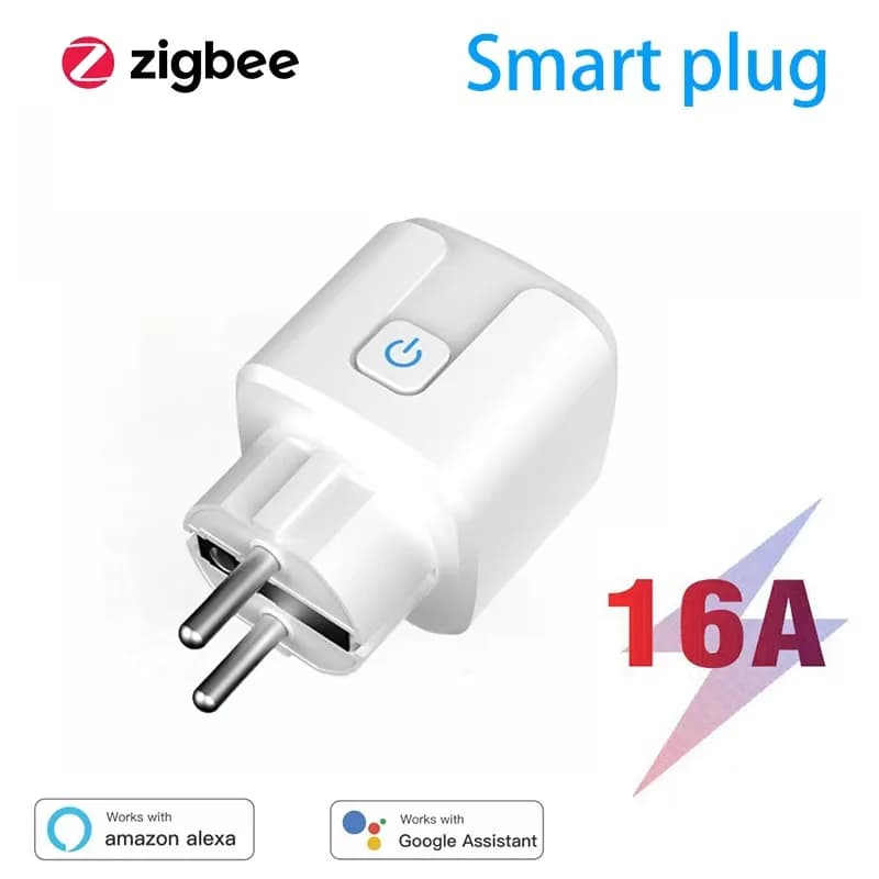 Presa Intelligente Zigbee 3.0 EU 16A, Controllo Vocale con Alexa e Google Home, Controllo Remoto tramite App per Uso Domestico