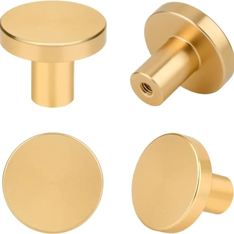 Set di 12 pomelli dorati per mobili, maniglie per ante di armadi e cassetti, dotati di cacciaviti, resistenti e robusti