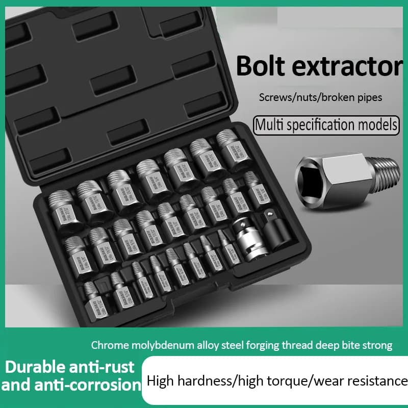 Universal Damaged Screw Extractor Easy Out Bolt Extractor Set Bolt Stud Remover Tool Drill Set Broken Speed Out Bolt Extractor