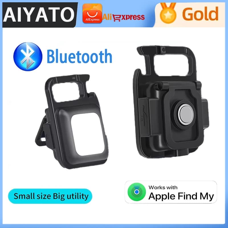 AIYATO Localizzatore multifunzione Localizzatore Bluetooth Proiettore ricaricabile Chiavi Finder Chiavetta USB Funziona con Apple Trova la mia app