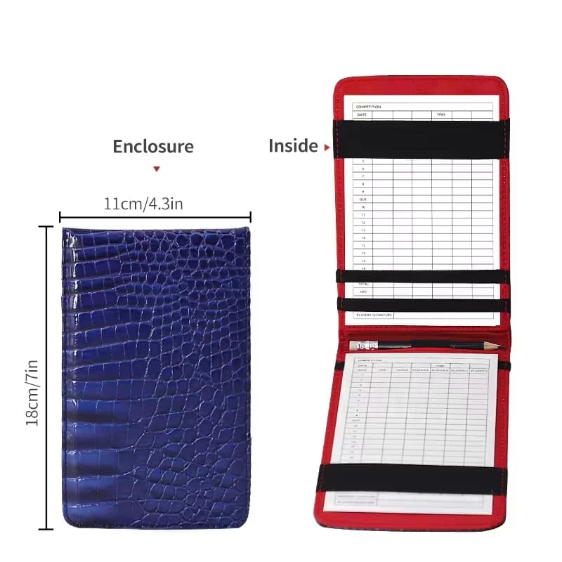Portable Golf Score Book New PU Leather Material 3 Colors Score Notebook With Pencil And Score Card Golf Accessories Drop Ship