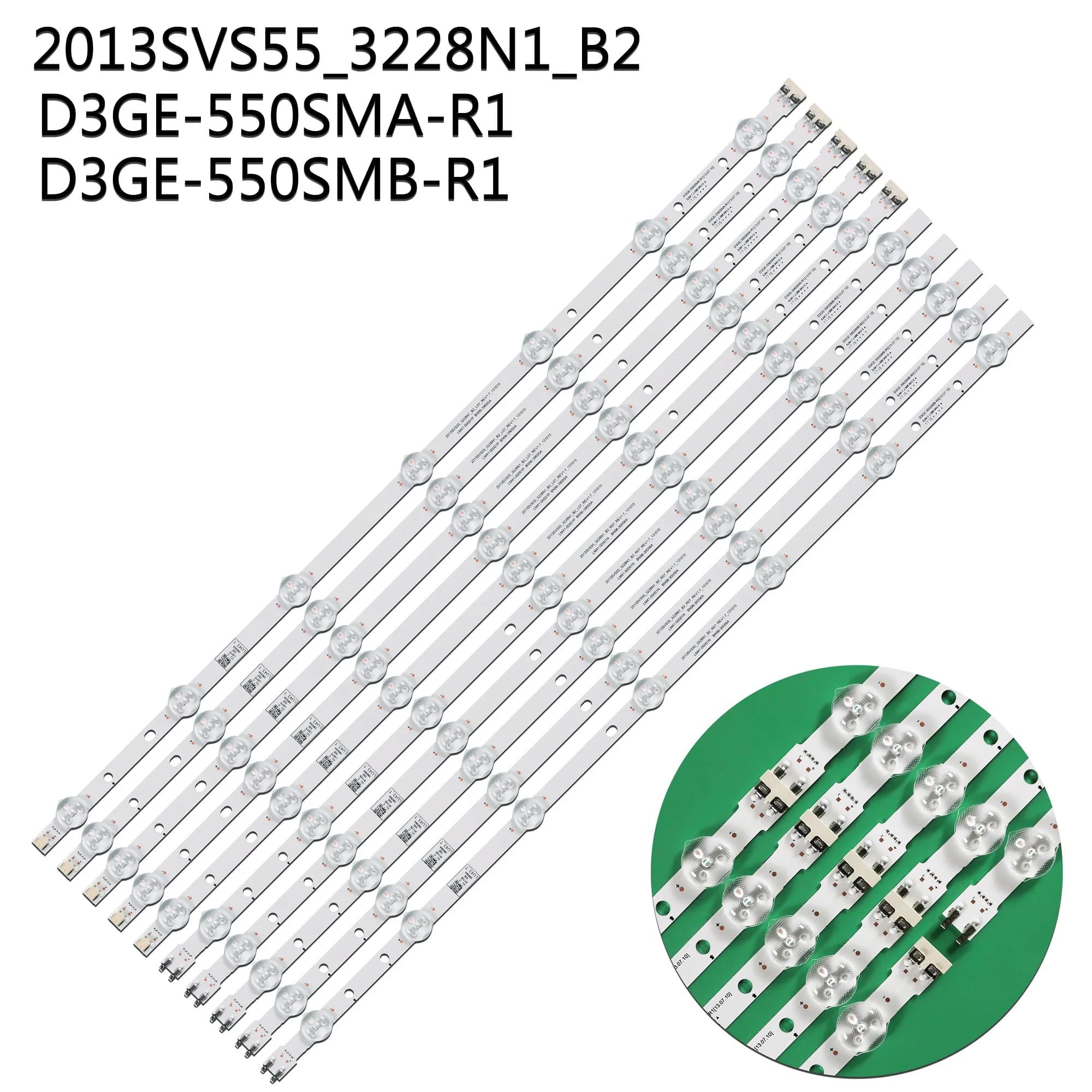 Striscia di retroilluminazione a LED per TV da 55 "2013SVS55 D3GE-550SMA-R1 D3GE-550SMB-R0 UN55H6203 UN55J6200 UN55J6201 LH55MDCPLGC