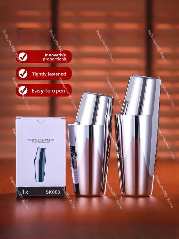 Set shaker per cocktail Boston – Miscelatore per bevande con tazza che scuote il ghiaccio del barista