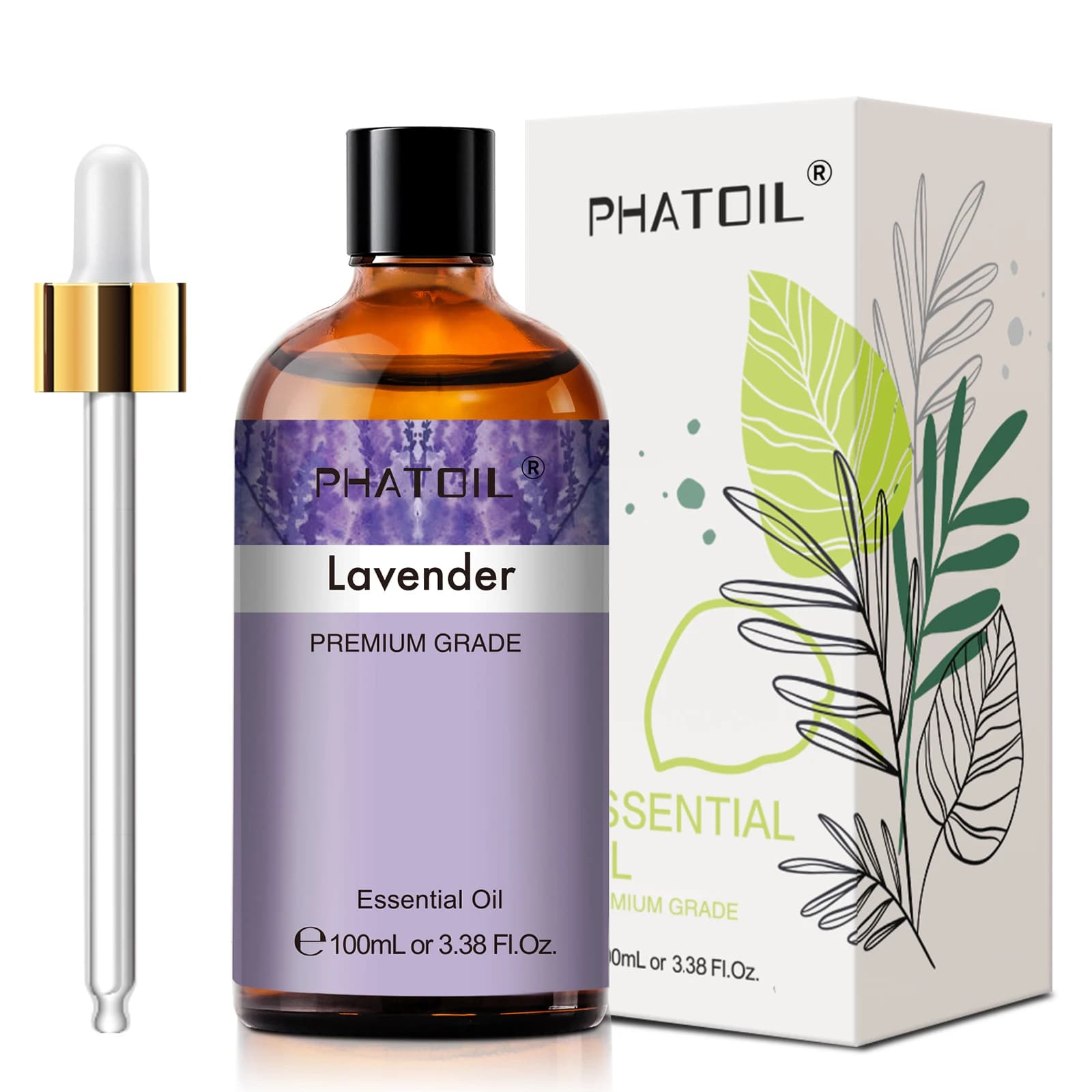 PHATOIL 100ml Essential Oil Pure Lavender Jasmine Vanilla Sandal Orange Sweet Lemon Essential Oils for Aromatherapy for Diffuser