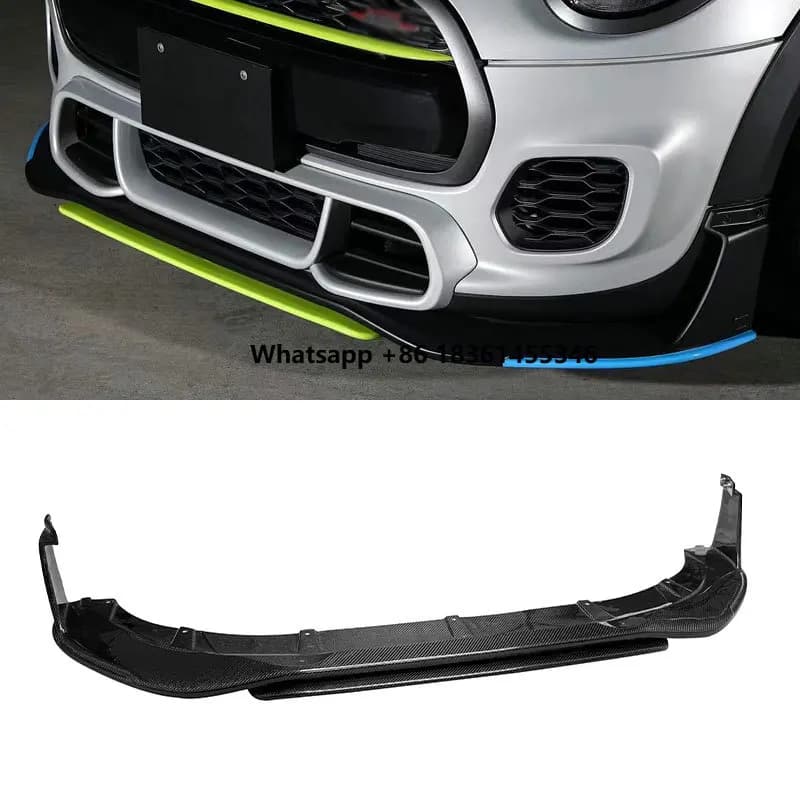 Kit carrozzeria in fibra di carbonio Giomic per F56 Cooper, spoiler, splitter paraurti, diffusore anteriore JCW, kit carrozzeria UP.