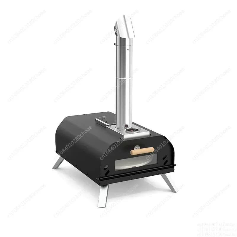 Forno per Pizza Portatile Pieghevole, Pietra Rotante, Pellet di Legno