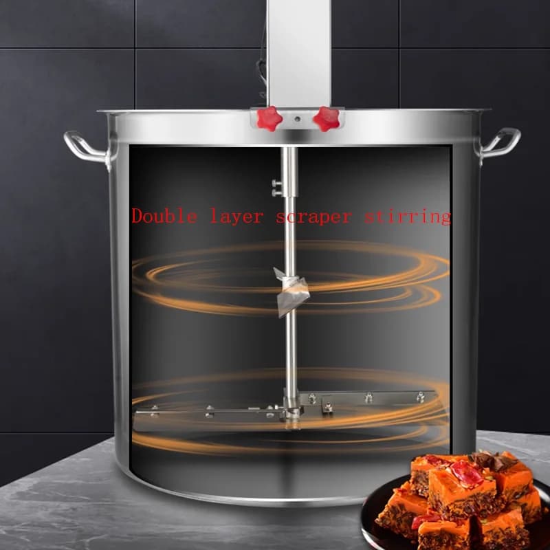 Automatic Hot Pot Bottom Stir-Frying Machine Commercial Wok Mixer Bean Sauce Chili Oil Stir Fry Boiling Pan