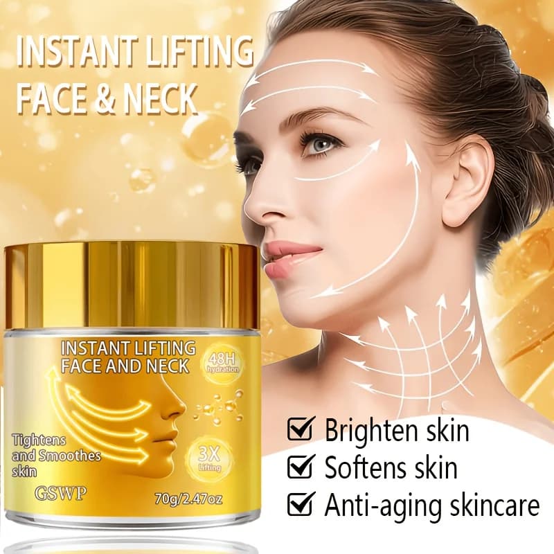 GSWP Lifting Cream, crema antirughe per la cura della pelle. Idratazione 48 ore su 24, triplo effetto rassodante. Adatto a tutti i tipi di pelle. 70g/140g