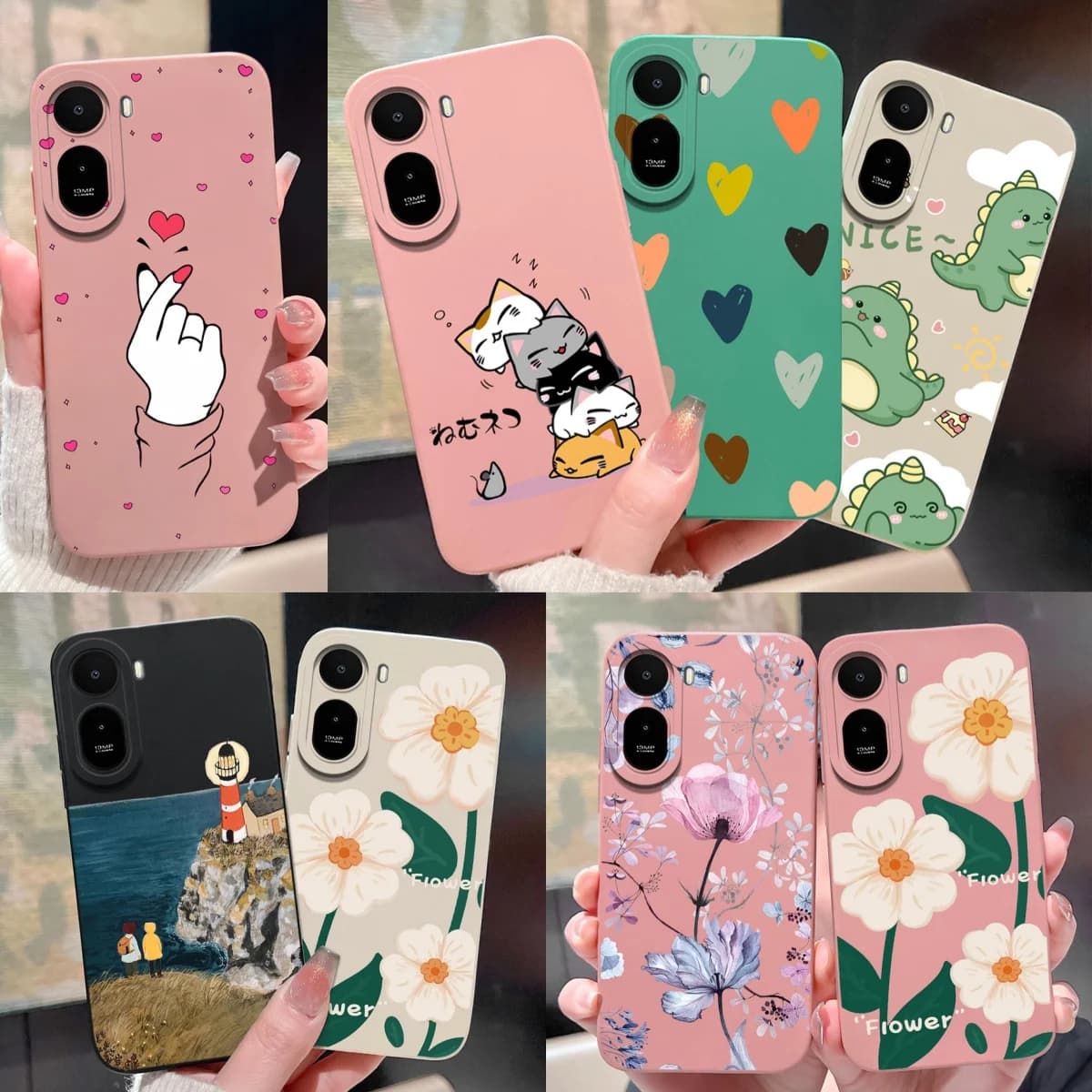Case For Xiaomi Poco C81 C81x C85x C85 C71 Pro Oil Painting Flower Dustproof Drop-Resistant Shell For PocoC81x PocoC85x Bumper