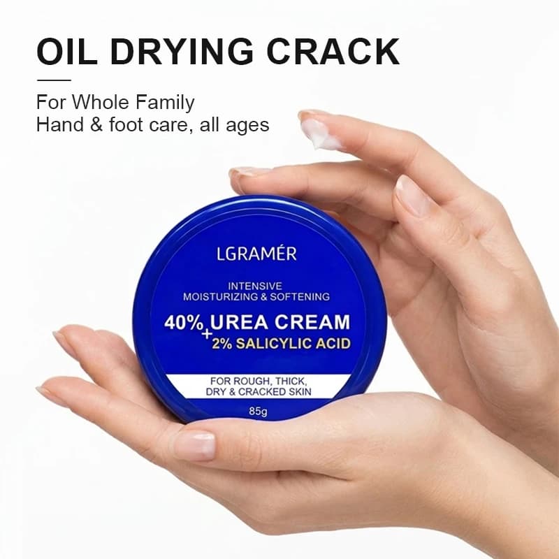 Crema per Piedi con 40% Urea + 2% Acido Salicilico, Crema Idratante Intensiva per Mani, Riparazione Talloni Screpolati, Crema per Piedi e Mani