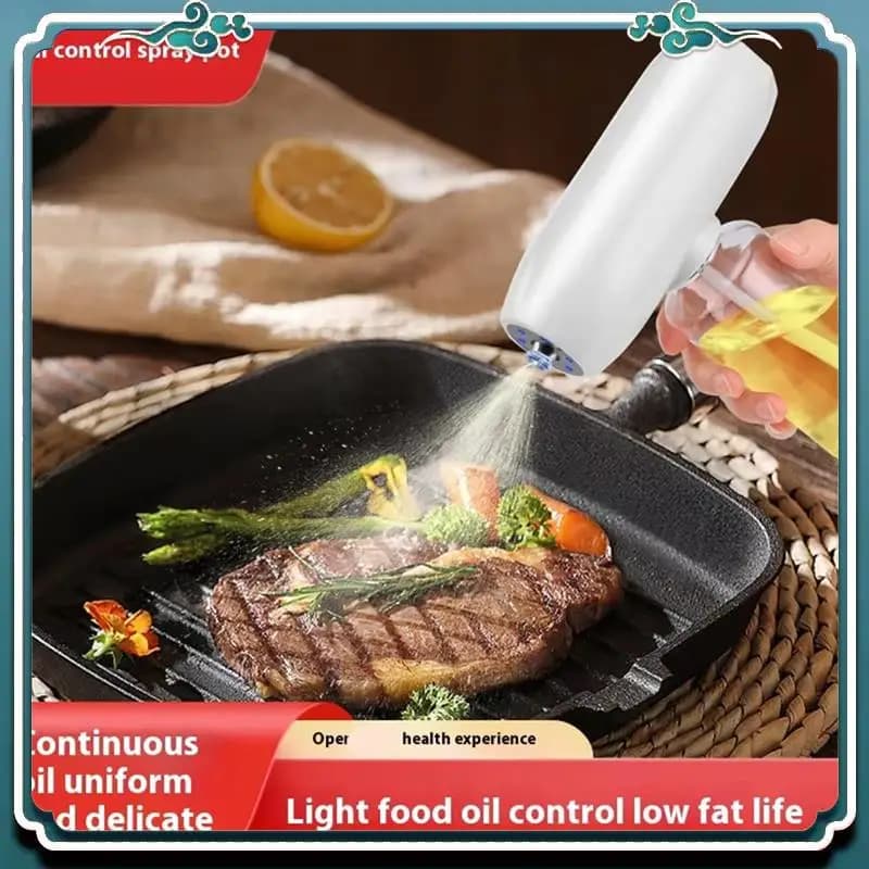 Dispenser di olio da cucina premium Spruzzatori di burro di olio d'oliva Spruzzatori di olio elettrici Bottiglia da 300 ml per friggitrice ad aria da cucina Insalata barbecue