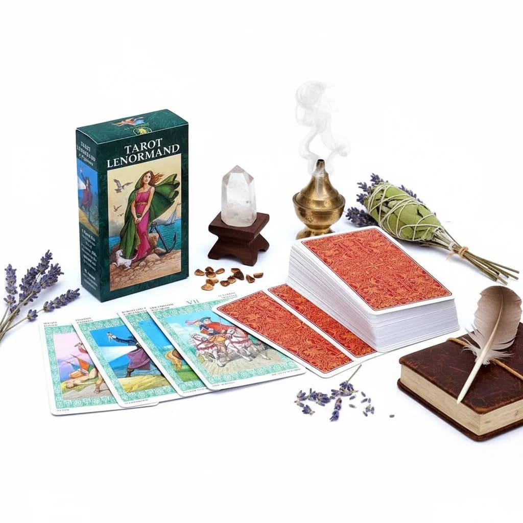 Tarocchi Lenormand Mazzo da 78 Carte Strumento di Divinazione e Predizione del Futuro - Multilingue 10.3*6cm