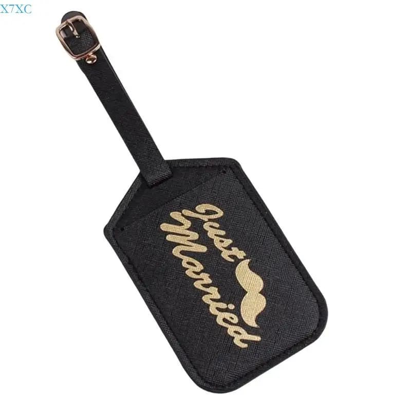 X7XC Etichette per bagagli in pelle PU Indirizzo Titolare Etichetta identificativa Tag Weddin