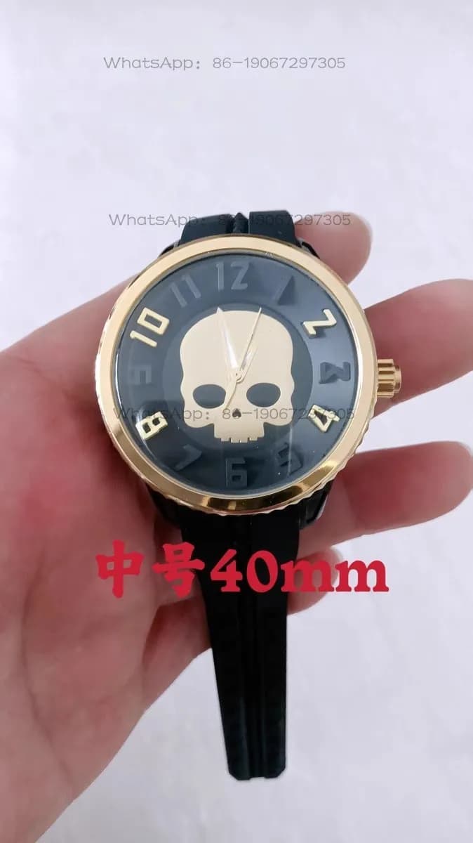 Orologio al Quarzo alla Moda per Coppie con Quadrante Grande, Cinturino in Silicone, Orologio Dorato per Ragazzi e Ragazze