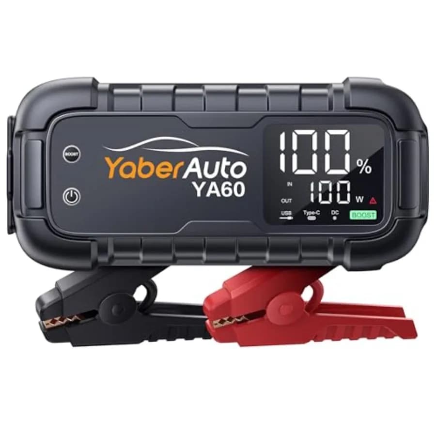 Avviatore di Emergenza 8000A 65W a Ricarica Rapida per Tutti i Motori a Benzina/Diesel 12.0L, Avviatore Portatile per Auto, Kit Avviamento Batteria Auto