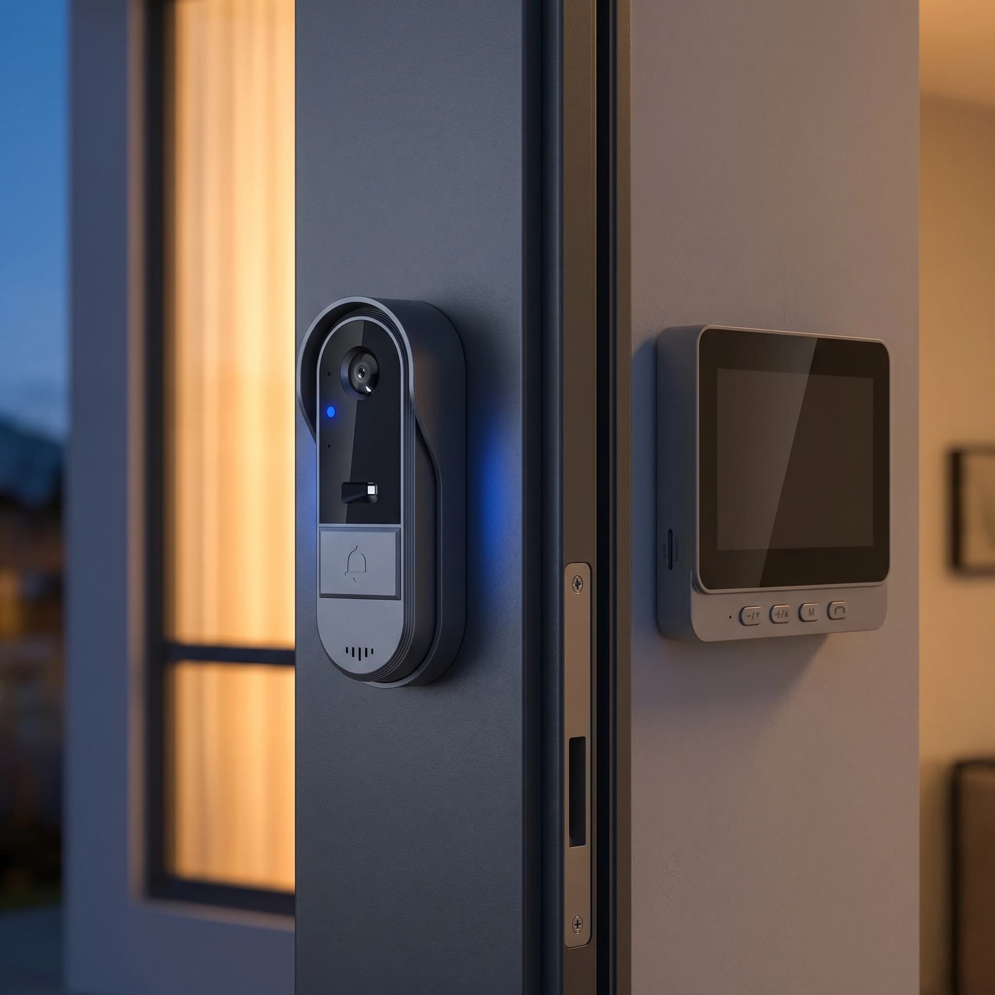Campanello video con telecomando per un facile accesso, campanello con luce e batteria a lunga durata