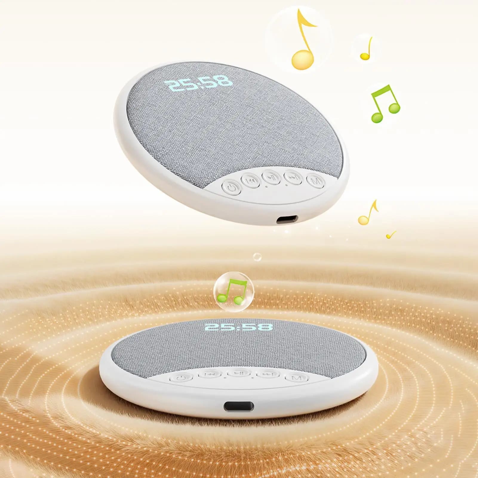 Altoparlante a Cuscino con Rumore Bianco, Cuffie Wireless Multifunzionali Portatili, Altoparlante da Viaggio per Uomini, Donne e Bambini