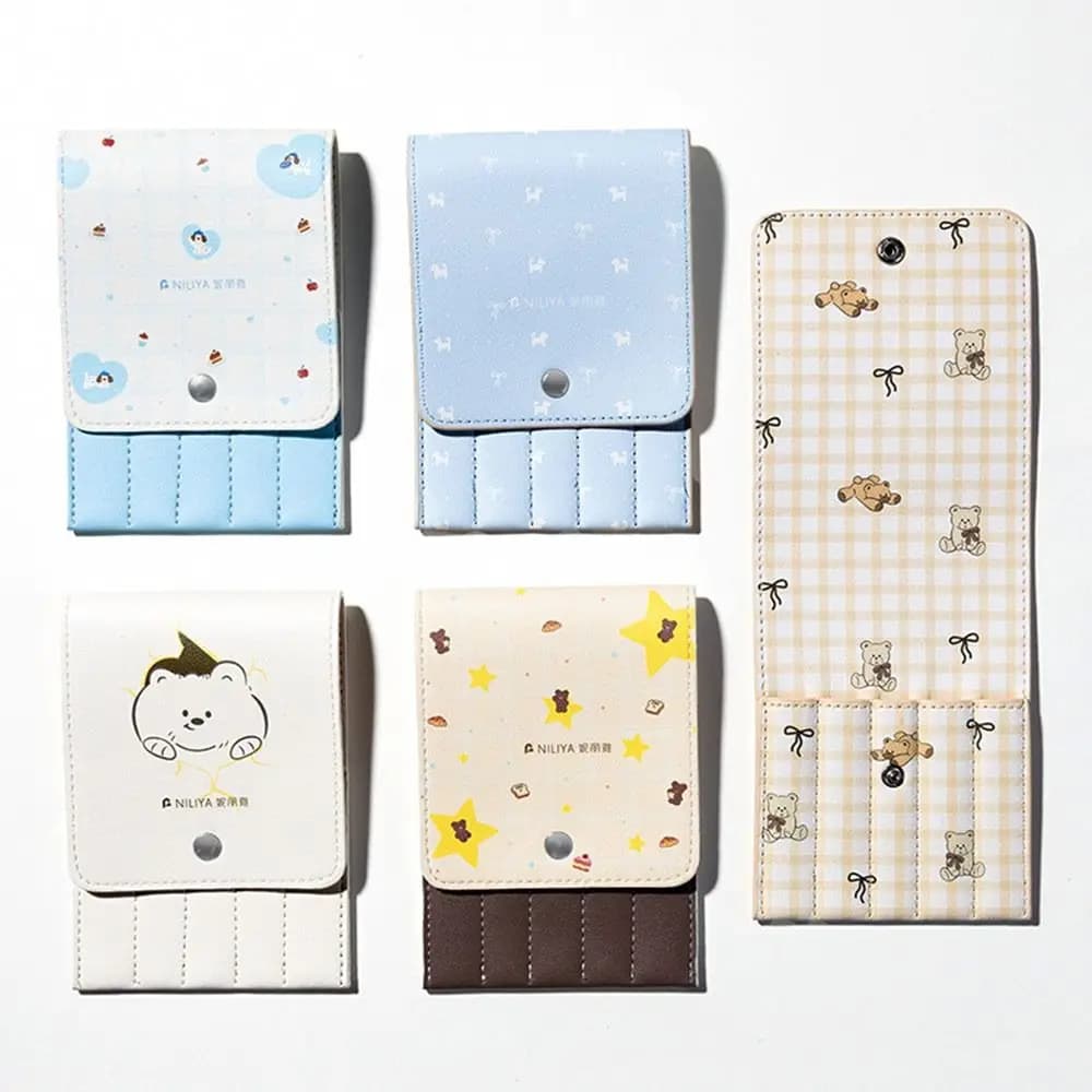 Portable Tweezer Protective Case Snap Button Closure Multi Slot Design Tweezer Storage Case Journaling Supplies Dustproof