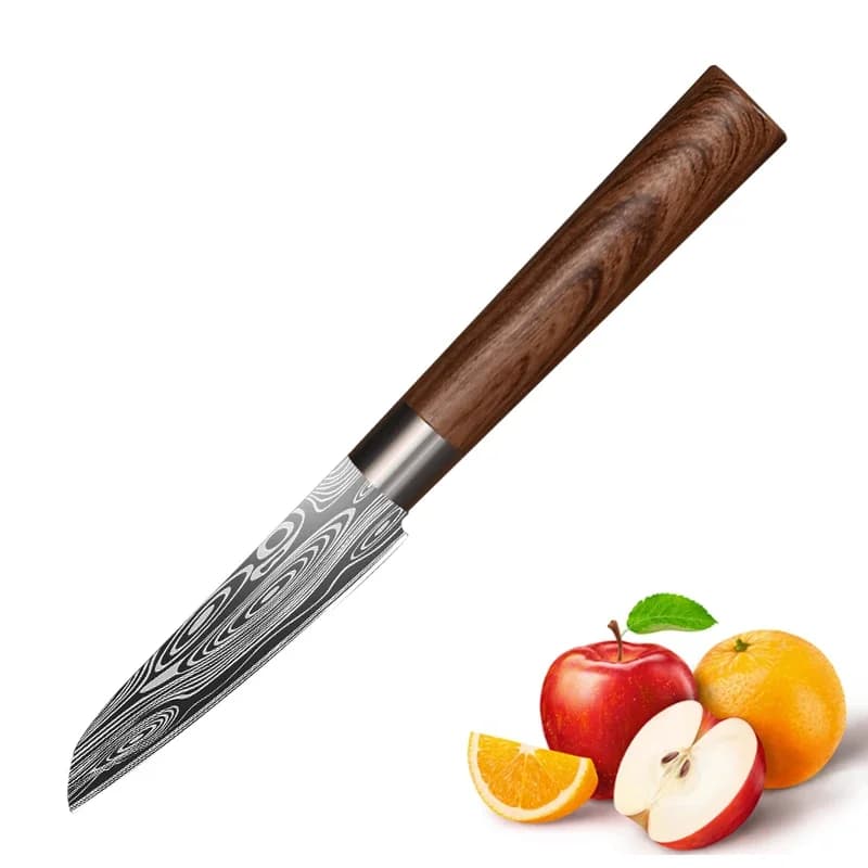 Coltelli da cucina da 3.5 pollici taglierina per carne coltello per sbucciare la frutta coltello da cuoco per uso domestico coltello per affettare frutta e verdura coltello multiuso damasco
