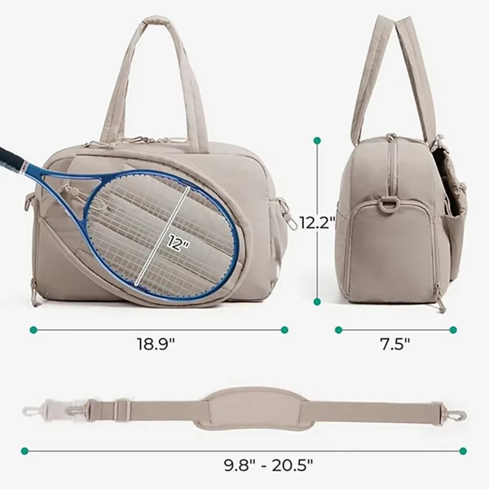 Tennis badminton racket bag, large storage space, outdoor travel, sports training, commuting, shoulder bags, pickleball paddle bag