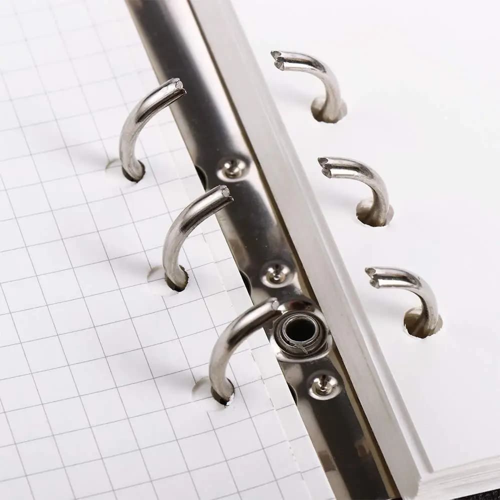 Raccoglitore per notebook con agenda ad anelli a fogli mobili in plastica trasparente per la scuola A4/A5/A6/A7