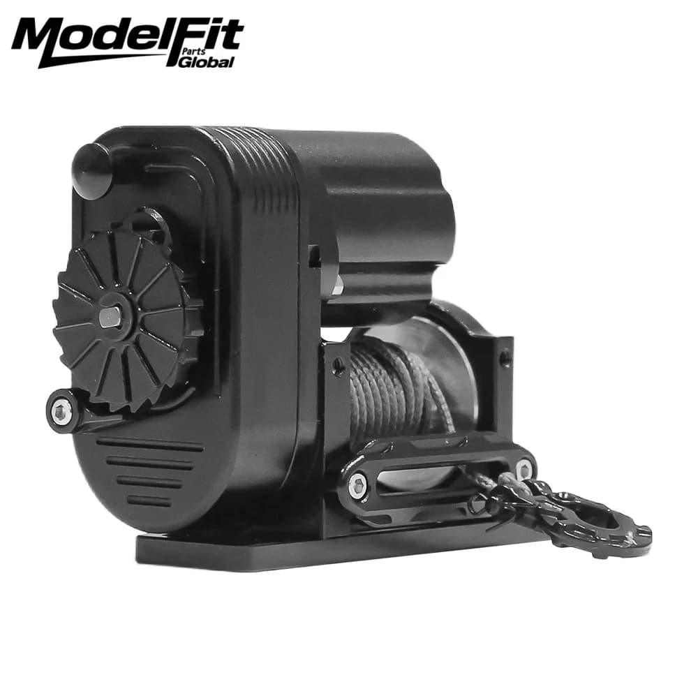 Verricello Elettronico Verticale in Alluminio per Crawler RC Scala 1/10, Compatibile con Warn 8274, AXIAL SCX10 II 90046, TRX4, Accessori di Aggiornamento RC4WD