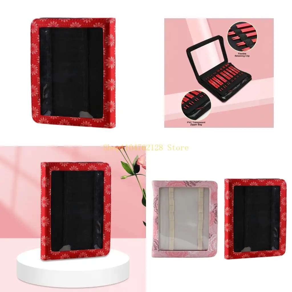 Organizzatore strumenti per maglieria con slot elastici ortable circolare a maglietta