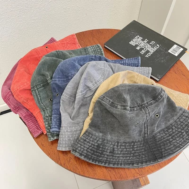 Cappello da pescatore in denim lavato Cappello da pescatore da donna Cappello da pescatore Cappellino da bob unisex Hip Hop Gorros Uomo Panama Cappello da pescatore antivento all'aperto