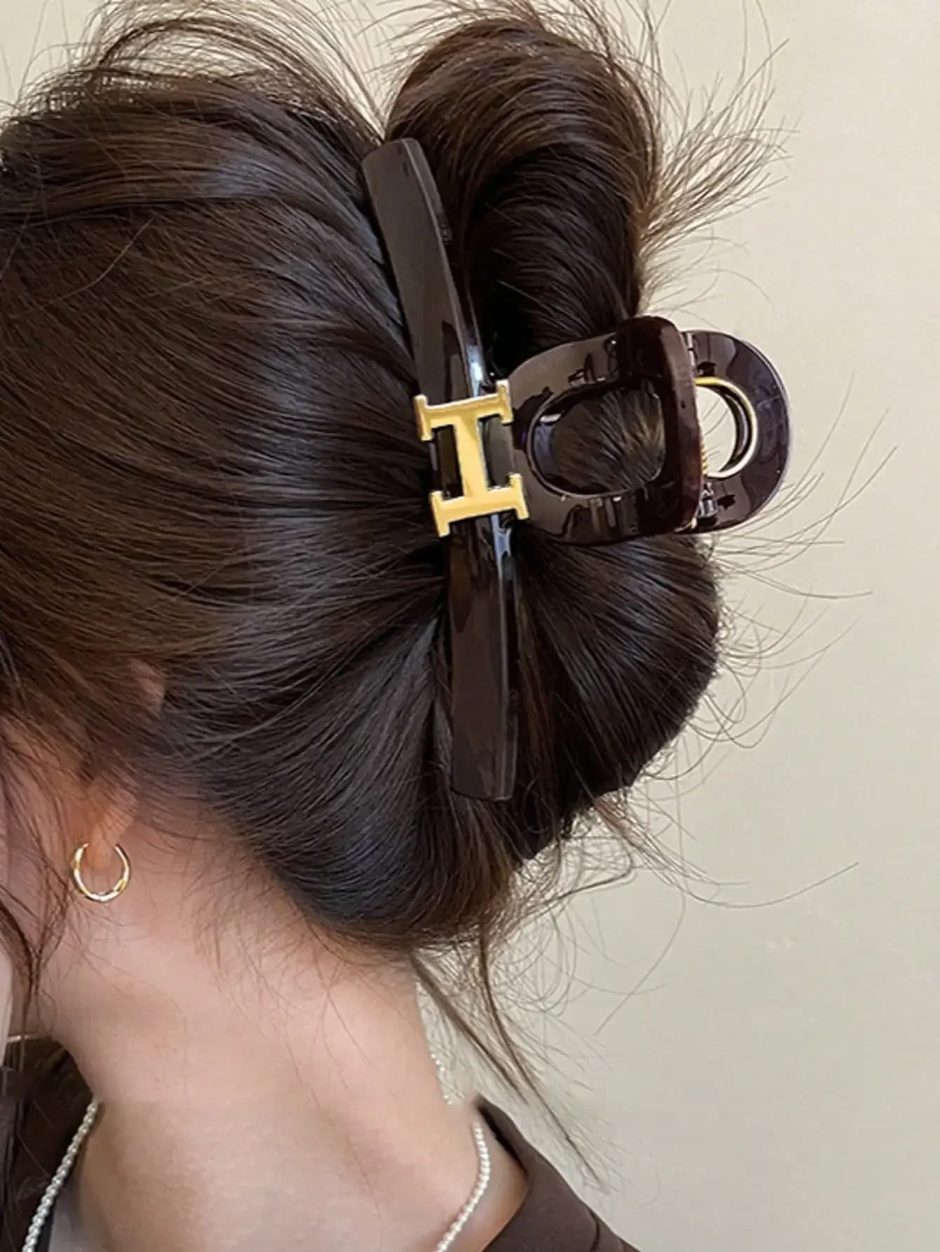 Fermaglio per capelli geometrico per donna, accessorio elegante per acconciature voluminose, per uso quotidiano e nel fine settimana