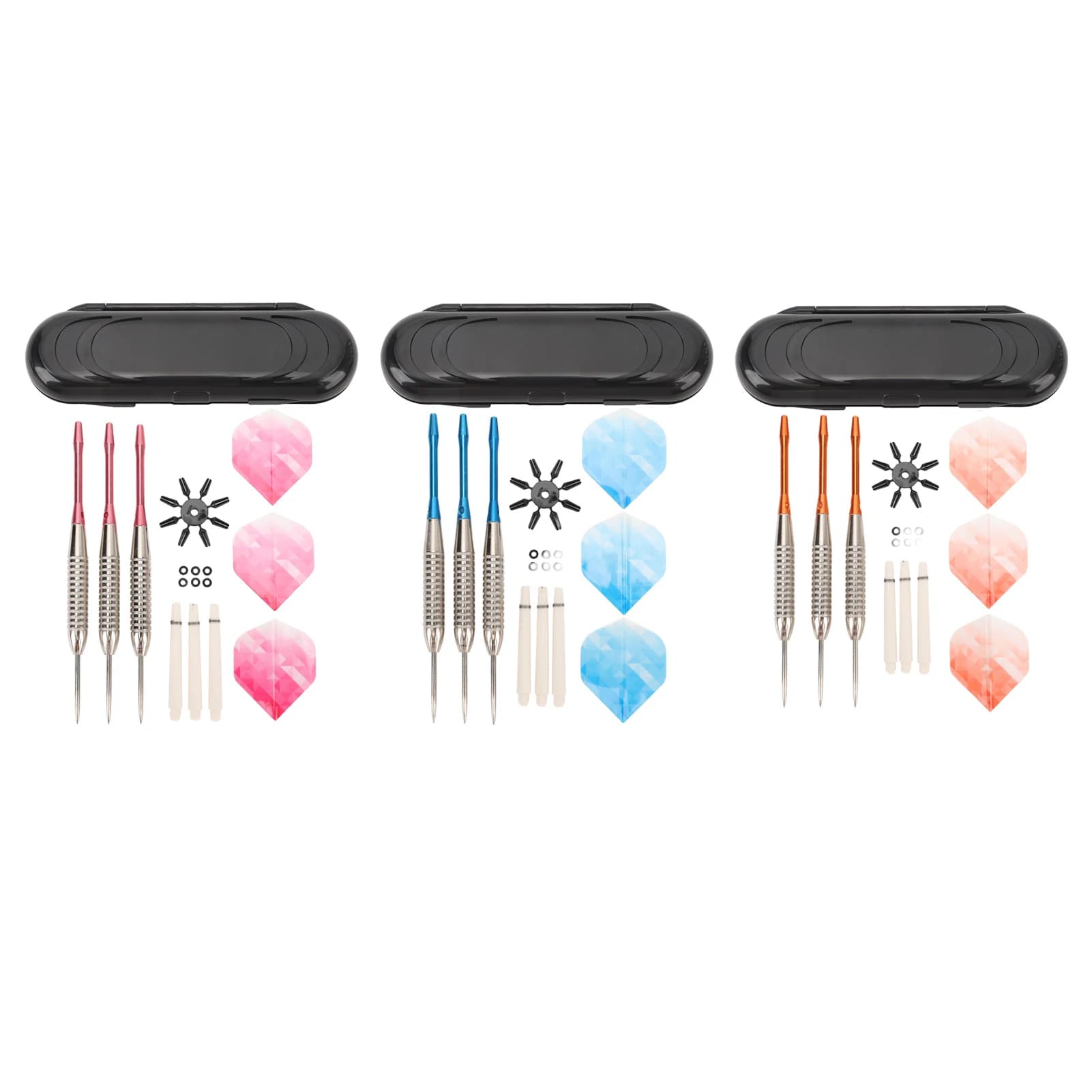 Set di Freccette con Punta in Acciaio Professionale, Fusto in Alluminio e Alette in PET con Custodia, Set di Freccette con Punta in Acciaio