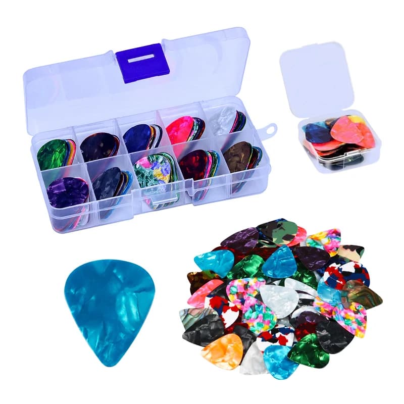 Plettri per chitarra Plettro per chitarra in celluloide premium Pacchetti sottili di varietà per chitarra acustica Chitarra elettrica Basso (0,5 mm) Accessori per chitarra
