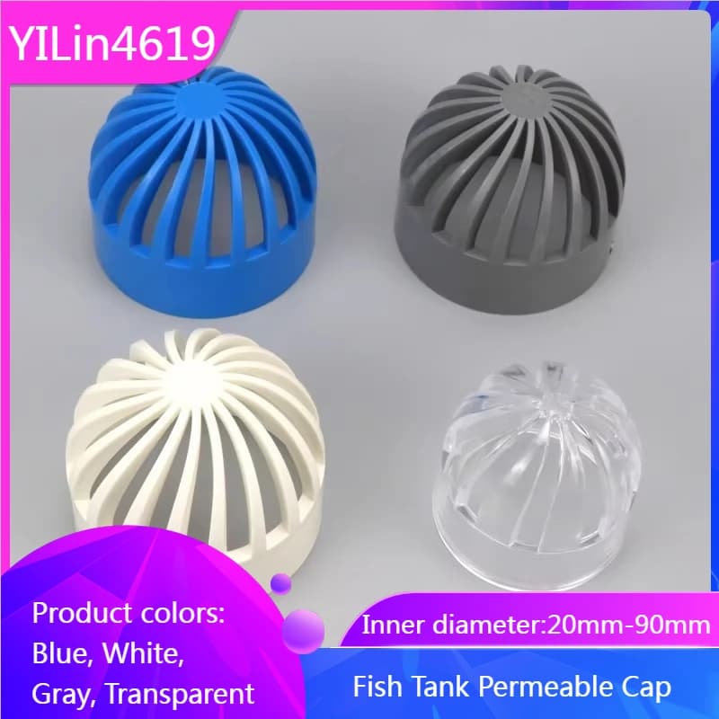 Tappo traspirante in PVC, rete permeabile per acquario, rete separatore d'acqua, schermo filtrante trasparente, copertura permeabile per troppopieno del serbatoio dell'acqua