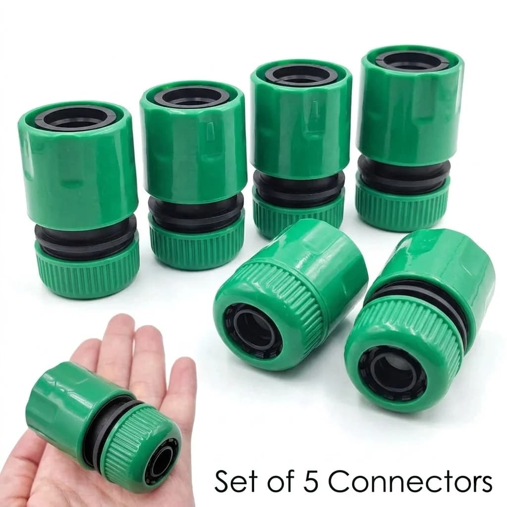 Garden Hose Quick Connectors 5Pcs 1 2 Inch Adapter Repair Kit for Damaged Leaky Water Irrigation System Joint Tools