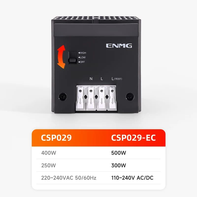 Riscaldatore per Armadio Elettrico ENMG 200W 400W, Deumidificatore Anti-Condensa per Quadri di Controllo e Scatole di Distribuzione 110V 220V