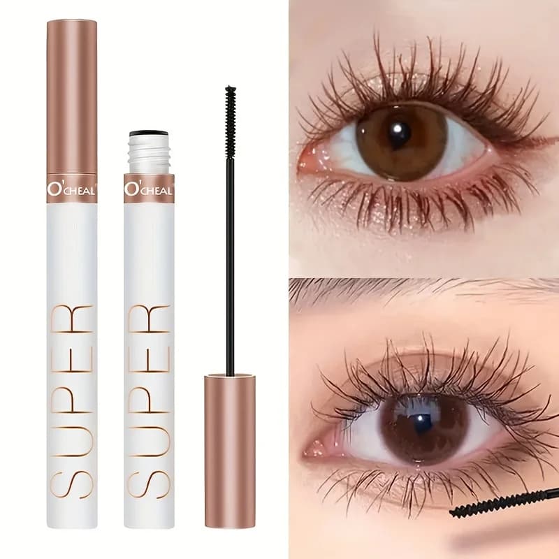 Mascara with microfine brush: elongation and definition, without stains, waterproof, deburring proof, long life, natural volume
