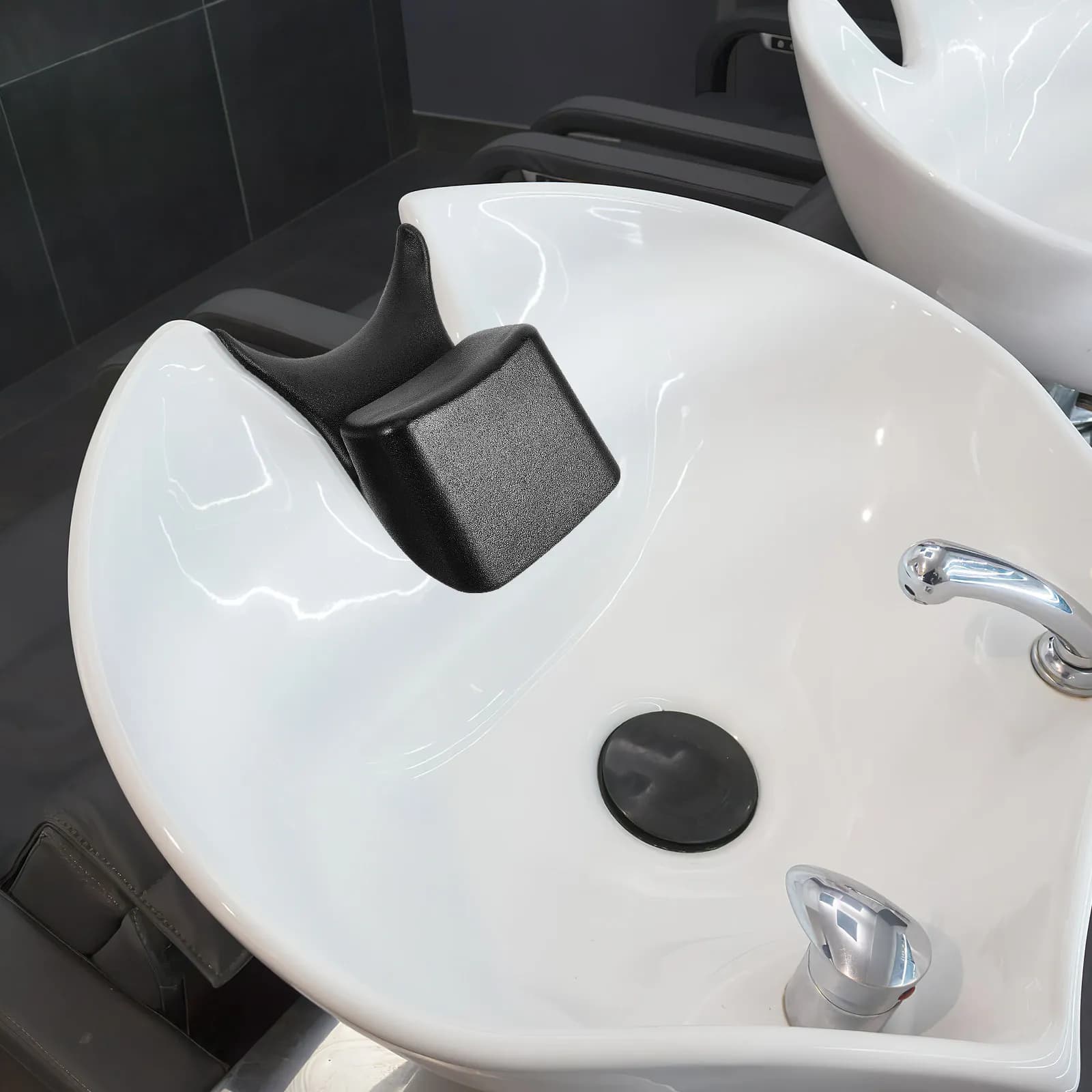 Cuscino Ergonomico per Lavaggio Capelli in Salone, Supporto per Collo e Testa, Leggero, Comodo, Riutilizzabile, Stabile, in PU, per Spa e Bagno