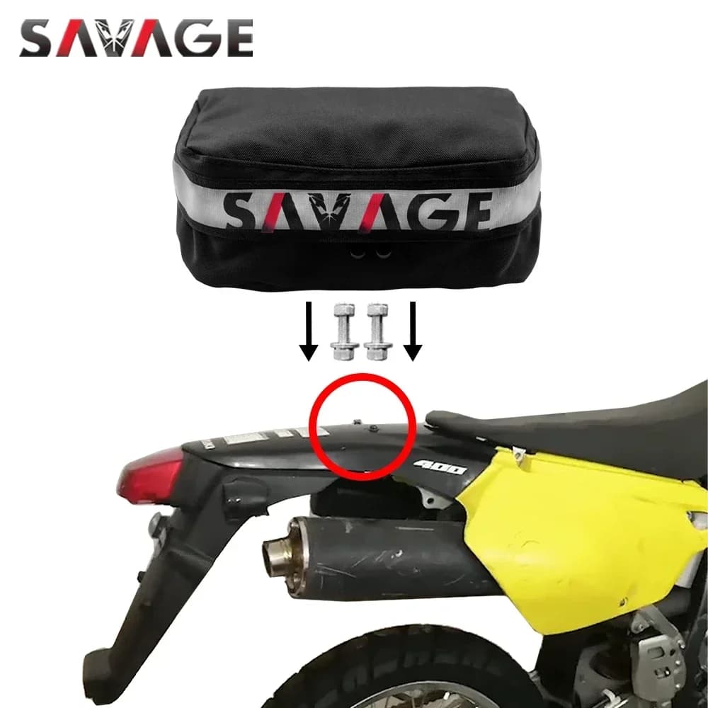 Borse di coda Borsa degli attrezzi Bagagli per KAWASAKI KX 450 250 125 100 85 80 65 KLX KLR KDX Universale Del Motociclo Dirt Bike Parafango Posteriore Pack