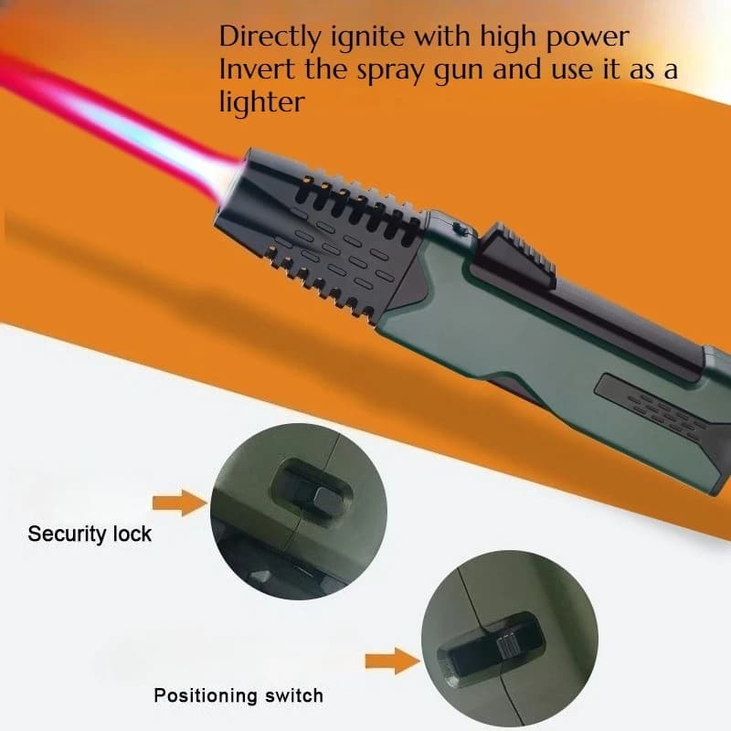 Accendino Creativo a Spruzzo Invertito ad Alta Temperatura per Campeggio, Barbecue, Cottura e Accessori per Sigarette - Regalo Perfetto