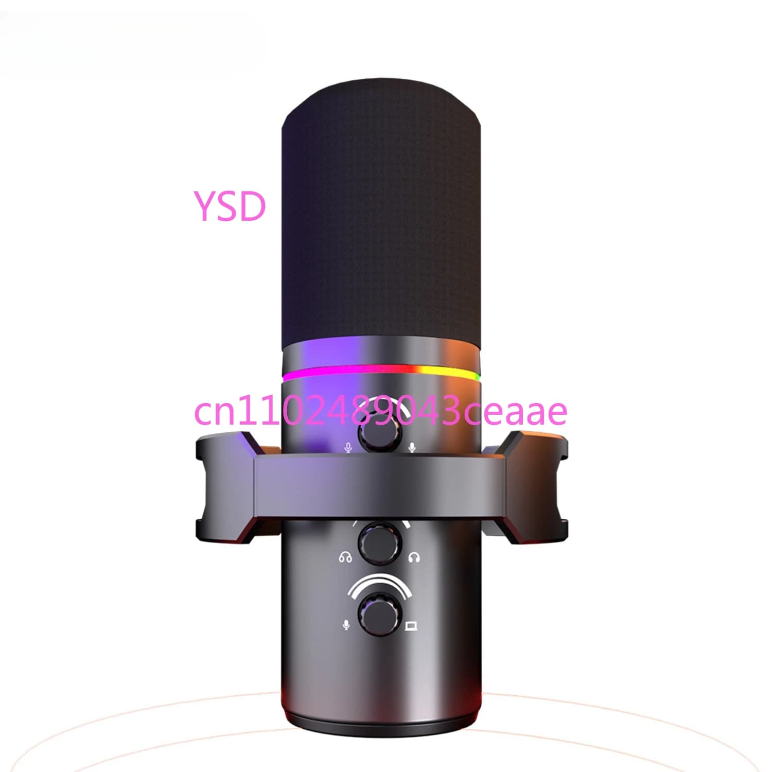 Microfono USB dinamico WM8: giochi desktop, illuminazione RGB, streaming live e registrazione