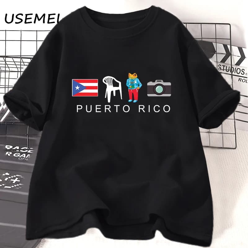 Puerto Rico DTMF Bad Bunny Tshirt for Men Women Cotton Short Sleeve Harajku Frog T-shirt Casual Streetwear Mens Clothes Tops