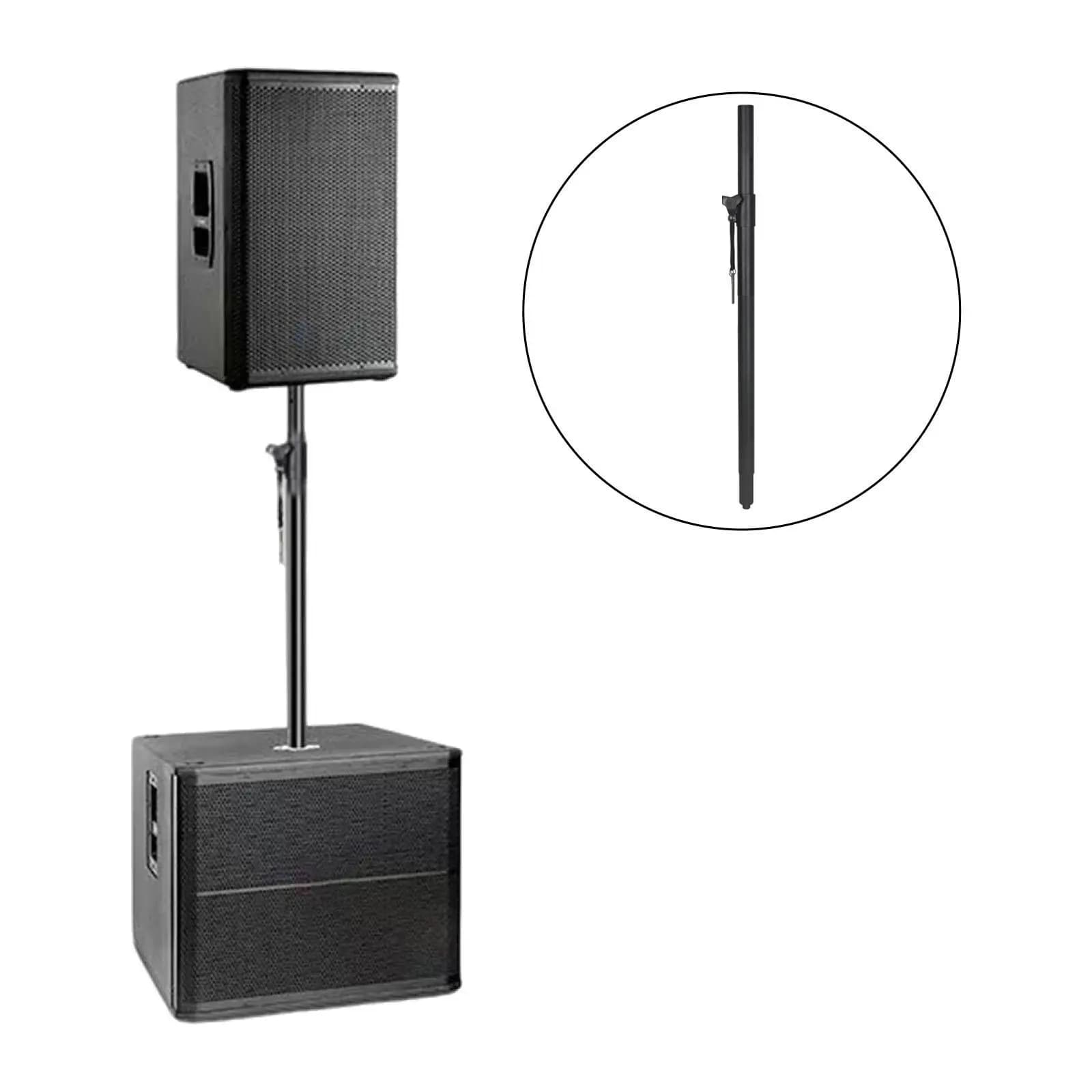 Speaker Pole Mount 66lb Load Capacity M20 Threaded Sturdy 35mm Adapter Portable Stable Construction Extender Rod Speaker Stand