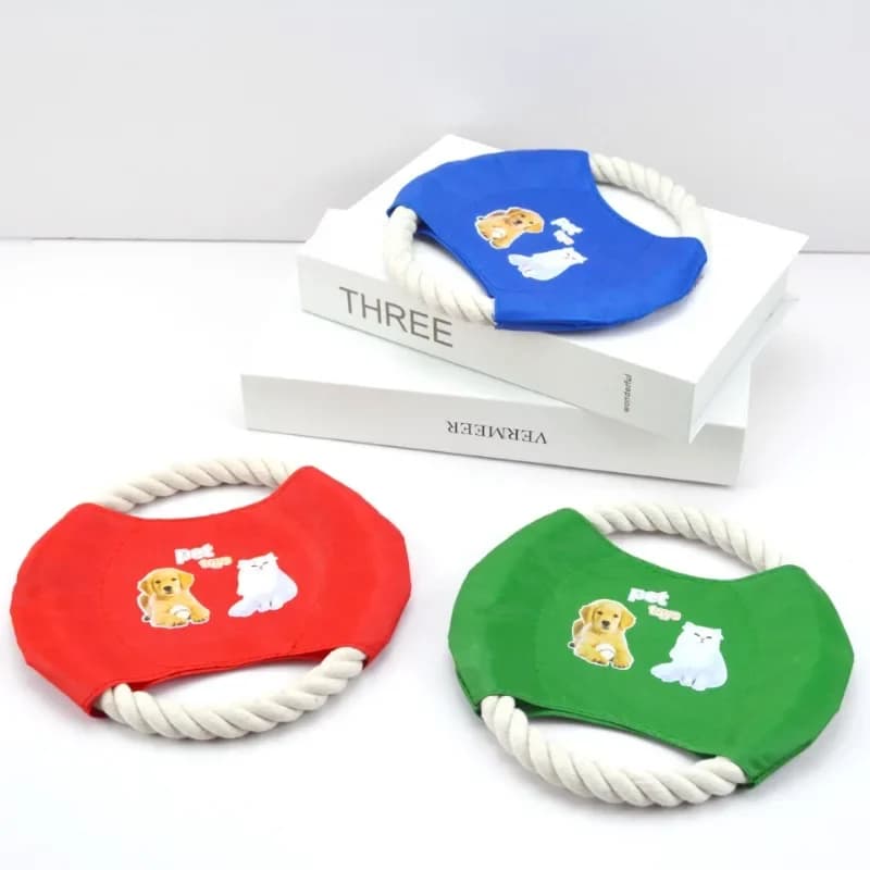 Pet Cotton Rope Frisbee Special Dog Training Toy Grinding Teeth Pet Toys Foreign Trade Dog Frisbee Training