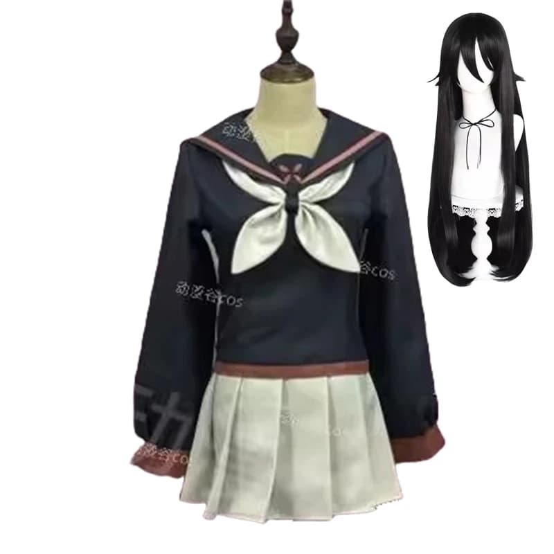 Ryoba Aishi Cosplay Yandere Simulator Costume Cosplay Parrucca Donna Uniforme scolastica Gonna Abito da marinaio Gioco di ruolo Abito