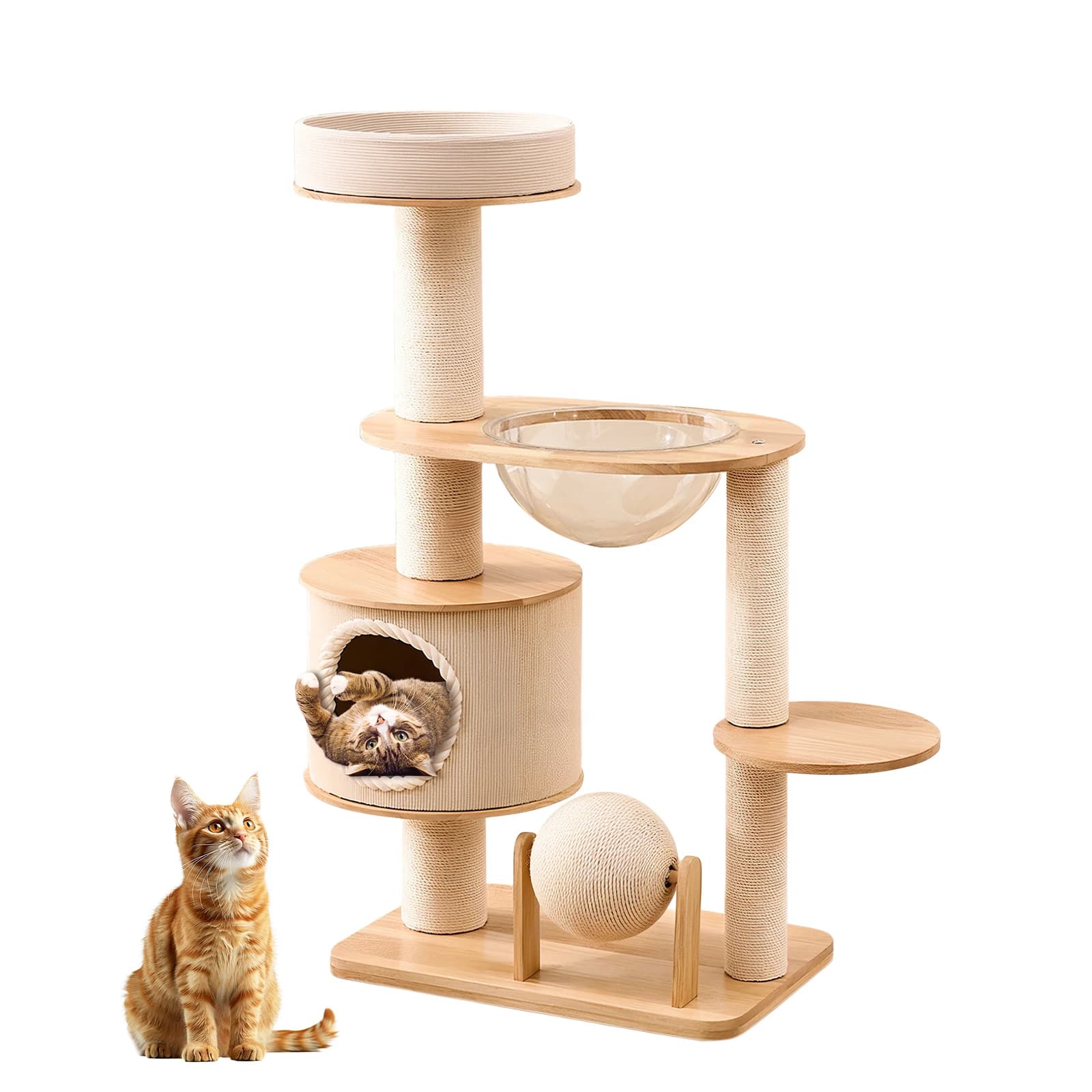 Il nido per gatti integrato resistente all'usura, piattaforma per saltare con nido unico, struttura da arrampicata traspirante per animali domestici