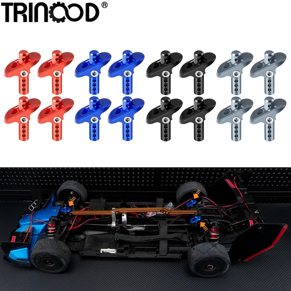 TRINOOD 4 pezzi supporto per carrozzeria in alluminio per A-RRMA 1/7 FELONY 6S, 1/8 VENDETTA 3S, 1/8 infezione BLX 3S parti di aggiornamento