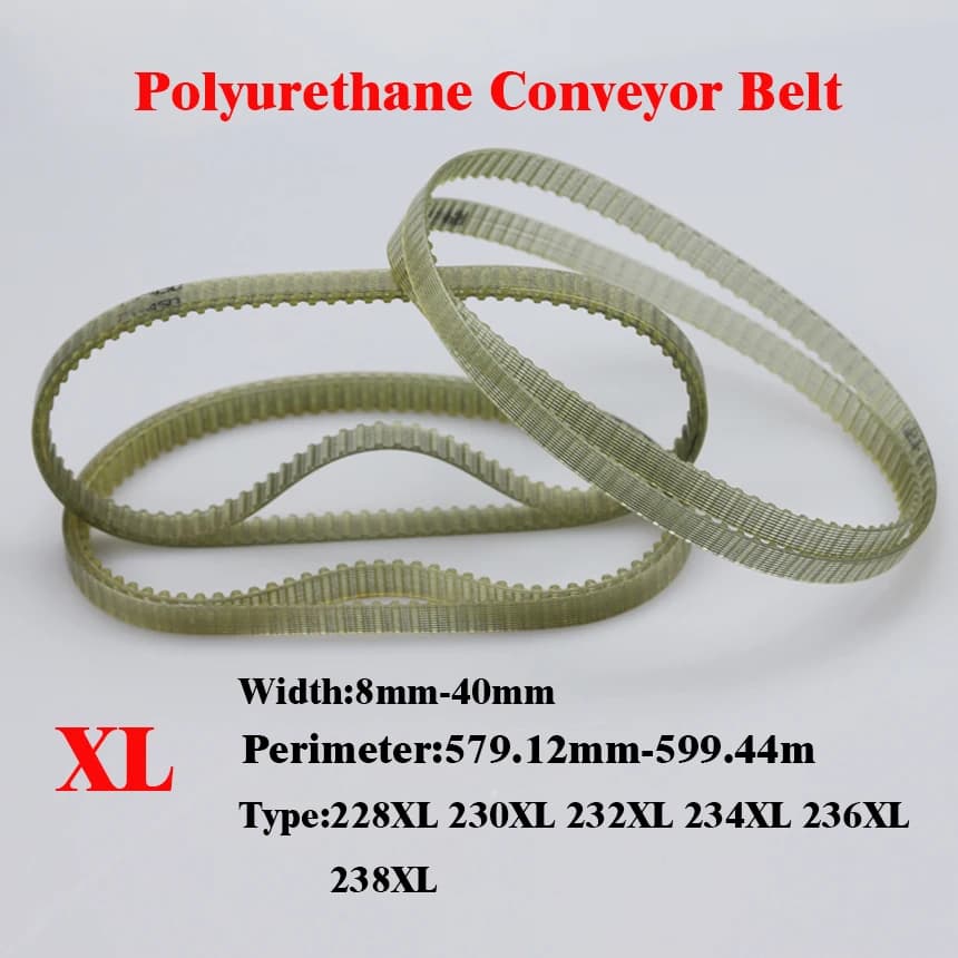 Cinghia di distribuzione sincrona dentata in poliuretano PU con passo 5,08 mm e filo d'acciaio 228XL 230XL 232XL 234XL 236XL 238XL