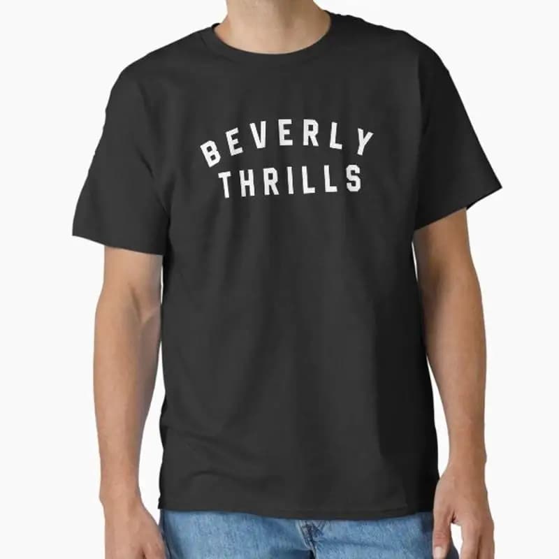 Beverly Thrills, divertente citazione sulla cultura pop, maglietta classica_mkc_32