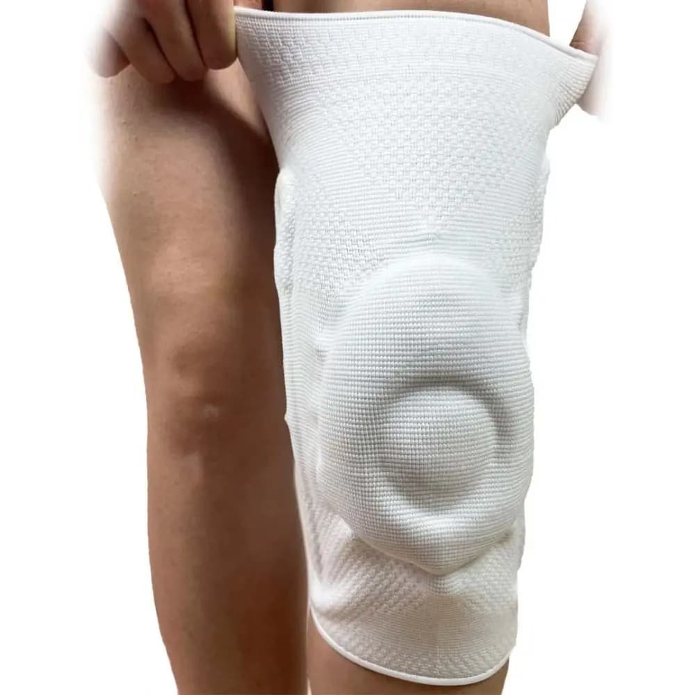 Ginocchiera Compressiva con Stabilizzatori Laterali, Supporto per Ginocchio, Fascia Elastica con Molle in Silicone, Protezioni per Ginocchio per Basket e Pallavolo